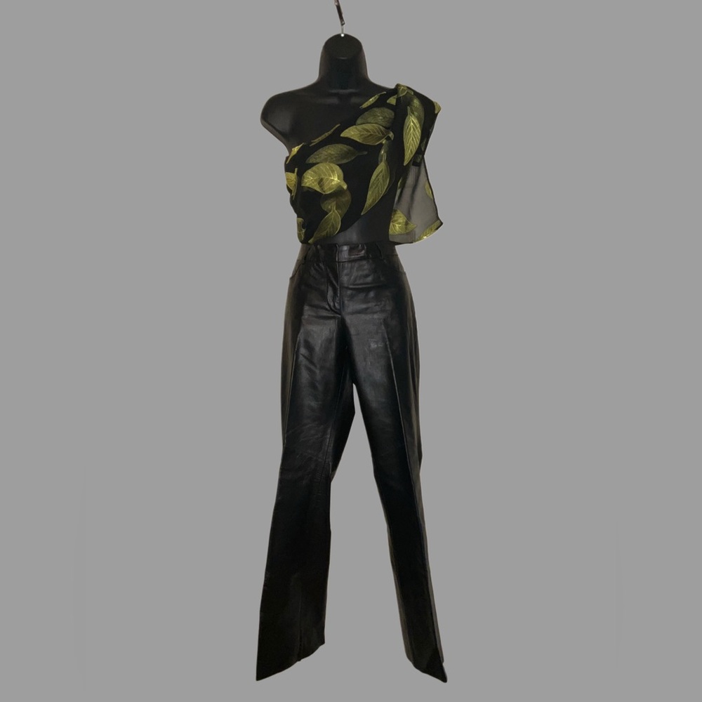 Express Black Genuine Leather Trousers
